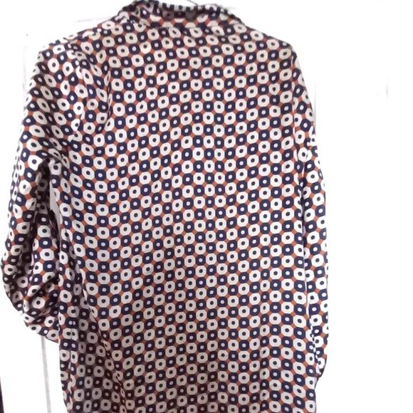 ZARA SILKY BLUE PRINT TUNIC DRESS NWOT XXL - Picture 14 of 15